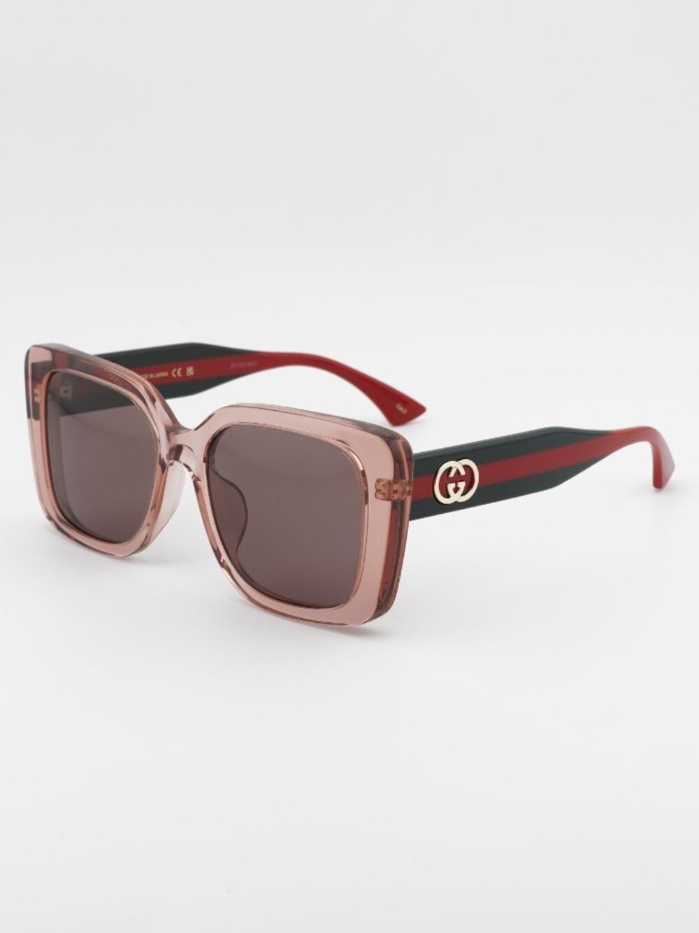 Gucci GG2118SA 003 Sunglasses Transparent Pink/Green/Red Square